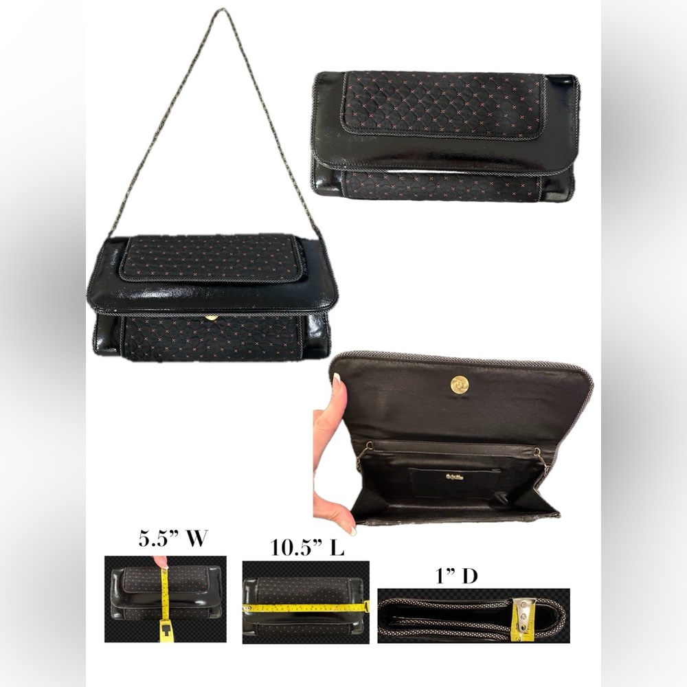 Brand New Classy Evening Purse with Gold/Black Chain Shoulder Strap.